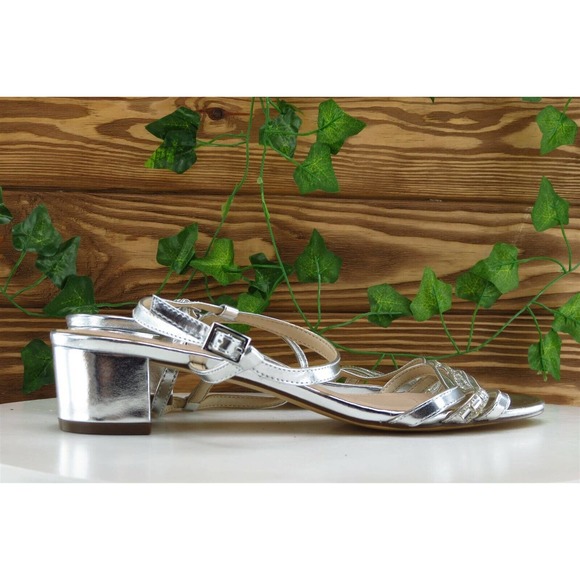 I. Miller Sz 9 M Silver Ankle Strap Synthetic Women Sandals 2264135 - Picture 4 of 7